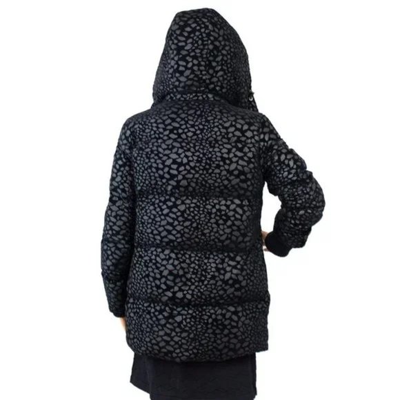 Diane Von Furstenberg Winter Coat, Black Down Puffer Jacket - Picture 3 of 8
